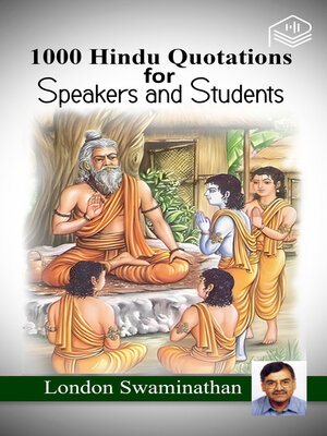 cover image of 1000 Hindu Quotations for Speakers and Students